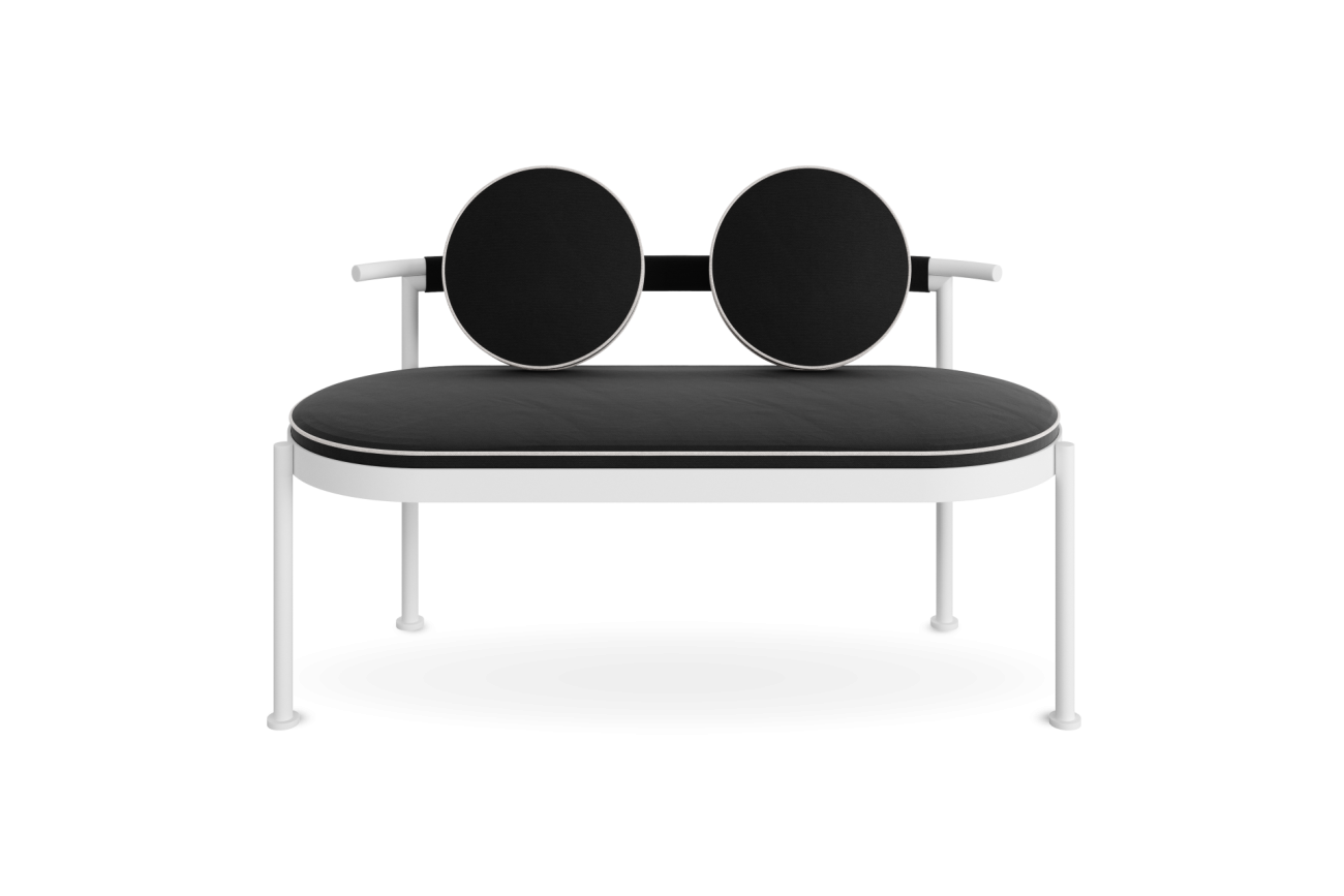 TRACE BENCH 2 SEAT WITH BACK